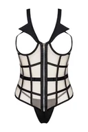 Akcesoria do bielizny - Laura Beige/Beżowy zmysłowy gorset LivCo Corsetti Fashion  rozmiar - L/XL - miniaturka - grafika 1