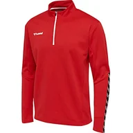 Bluzy dla chłopców - Hummel bluza chłopięca z zamkiem błyskawicznym True Red, 116 - miniaturka - grafika 1