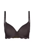 Biustonosze - Skiny Damski miękki biustonosz wyjmowane wkładki Bamboo Lace, Truffle Grey - miniaturka - grafika 1