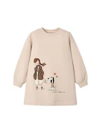 Sukienki i spódniczki dla dziewczynek - Mayoral Sukienka dzianinowa 4929 Beżowy Regular Fit - miniaturka - grafika 1