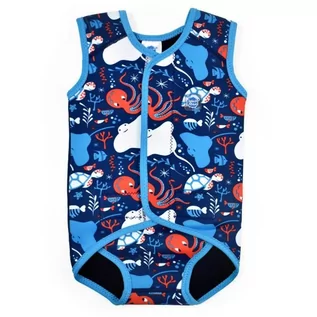 Stroje kąpielowe dla dziewczynek - Splash About Wrap Wetsuit kombinezon dla niemowląt, unisex, Under the Sea, 0-6 miesięcy - grafika 1