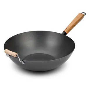 NAVA Patelnia wok stalowy kantoński chiński 35cm 10-166-014 Kinghoff - Patelnie - miniaturka - grafika 1