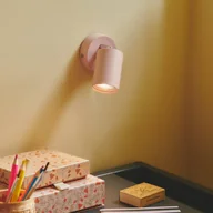 Lampy ścienne - Nordlux Reflektor ścienny Explore z kablem i wtyczką, GU10, różowy - miniaturka - grafika 1