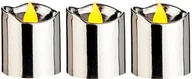 Świece - świeczki led srebrne/żółte 3 szt - miniaturka - grafika 1