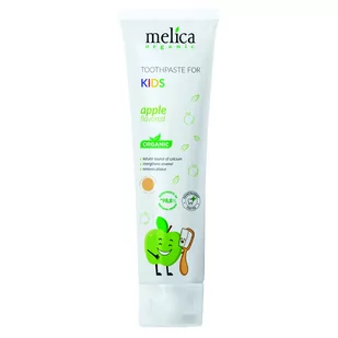 Melica Organic Melica Organic pasta o smaku jabłkowym dla dzieci 100ml 003600 - Pasty do zębów - miniaturka - grafika 1