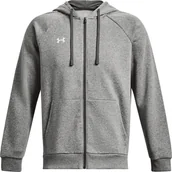Bluzy męskie - Bluza męska Under Armour Rival Fleece FZ Hoodie szara 1379767 025-S - miniaturka - grafika 1