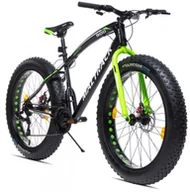 Rowery - Maltrack Fat Bike 26 cali Czarno-zielony - miniaturka - grafika 1