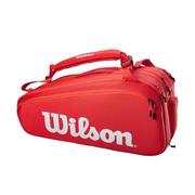 Tenis ziemny - Torba tenisowa Wilson SUPER TOUR x 15 red - miniaturka - grafika 1