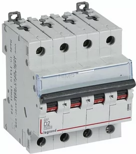 Legrand WYŁĄCZNIK NADPRĄDOWY S 314 4P D 2A 10000A SERII DX3 409526 - Bezpieczniki elektryczne - miniaturka - grafika 1