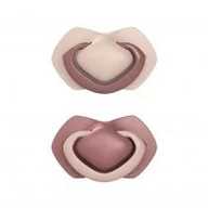 Smoczki uspokajające - canpol Babies Zestaw smoczków uspokajających silikonowych symetrycznych Pure Color 6-18 m, różowy - miniaturka - grafika 1