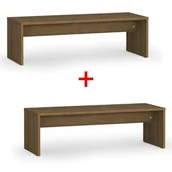 Wyposażenie sportowe i gimnastyczne - Ławka szatniowa 1+1 GRATIS, 1500 mm, orzech - miniaturka - grafika 1