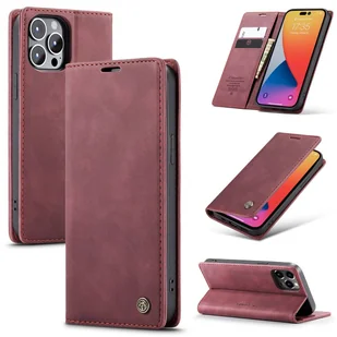 Pokrowiec König Design kompatybilny z etui na telefon Apple iPhone 14 Pro ze sztucznej skóry - etui na telefon w kolorze czerwonego wina - Etui i futerały do telefonów - miniaturka - grafika 1