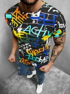 Koszulki męskie - T-SHIRT MĘSKI KOLOROWY OZONEE O/BL2258 - Ozonee - miniaturka - grafika 1