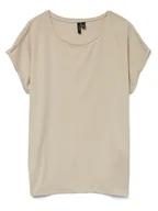 Bluzki damskie - Vero Moda Bluzka w kolorze beżowym - miniaturka - grafika 1