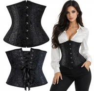 Odzież ciążowa - Gorset modelujący talię underbust czarny - XL - miniaturka - grafika 1