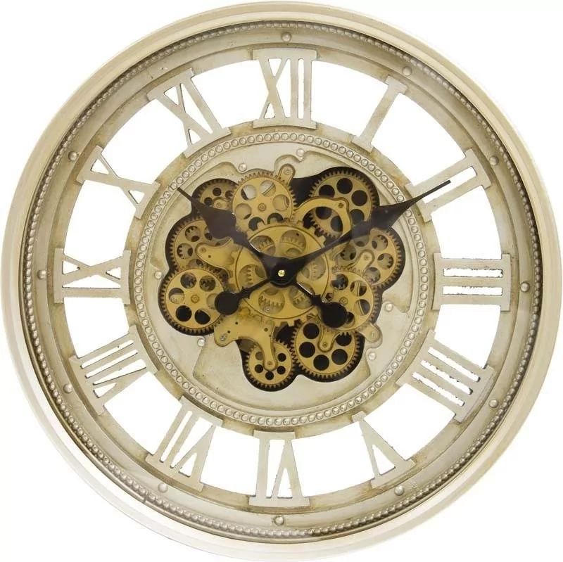 Pigmejka Zegar ścienny PIGMEJKA, kremowy, 60x60x10,5 cm
