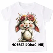 Koszulki dla dziewczynek - Koszulka z zajączkiem na Wielkanoc - wzór zajączek11 - miniaturka - grafika 1