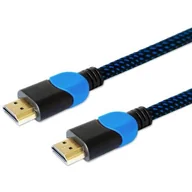 Kable - Kabel SAVIO GCL-02 (HDMI M - HDMI M; 1,8m; kolor czarno-niebieski) - miniaturka - grafika 1