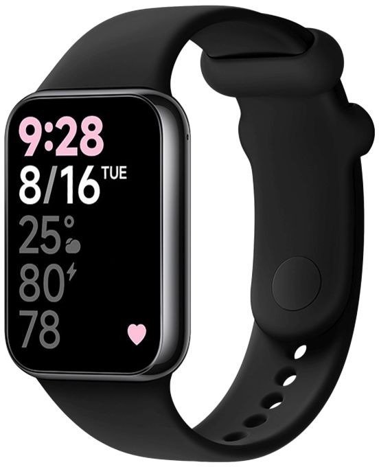 Fixed Silikonowy pasek Silicone Strap pro Xiaomi Redmi Watch 5/4 Smart Band 9 Pro/8 Pro czarny