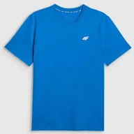 Koszulki męskie - Koszulka Męska 4F T-shirt Z Logo Regular Niebieski 4FWMM00TTSHM3341 Niebieski 5XL - miniaturka - grafika 1
