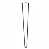 Meble modułowe i akcesoria - Noga do stołu toaletki Hairpin legs Loft czarny mat wysokość 71 cm 2 pręty - miniaturka - grafika 1