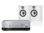 Zestawy stereo - Yamaha R-N1000A (srebrny) + 606 S3 (biały) - miniaturka - grafika 1