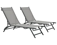 Leżaki ogrodowe - Elior Zestaw dwóch leżaków ogrodowych H3-E32 - miniaturka - grafika 1