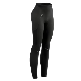 COMPRESSPORT Legginsy biegowe damskie WINTER RUN LEGGING black - Spodnie sportowe damskie - miniaturka - grafika 2
