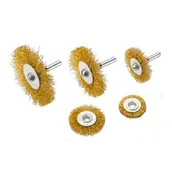 Materiały ścierne - TOPEX Szczotki tarczowe 5 szt., drut mosiądzowany 62H614 - miniaturka - grafika 1