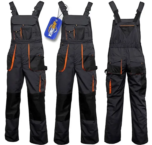 MOCNE Spodnie robocze OGRODNICZKI CLASSIC ORANGE WZMACNIANE OXFORD600