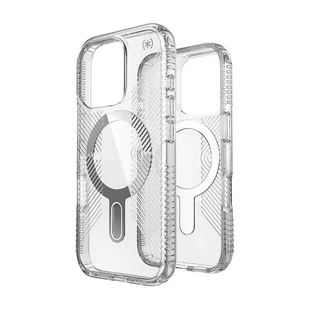 Speck Presidio Perfect-Clear Grip ClickLock & MagSafe - Etui iPhone 16 Pro (Clear / Chrome Finish / Serene Silver) - Etui i futerały do telefonów - miniaturka - grafika 1