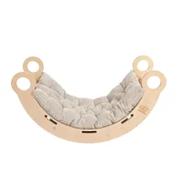 Łóżeczka i kojce - Small Dream Rocker Naturalne Drewno z Beżową Poduszką - miniaturka - grafika 1