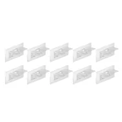 Zawiasy, okucia i inne akcesoria - Samoprzylepne wsporniki półek, podwójne wsporniki półek, 15 x 7 cm, 10 szt., przezroczyste - miniaturka - grafika 1