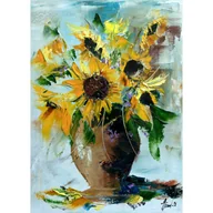 Obrazy i zdjęcia na płótnie - Obraz na płótnie 50 x 70 cm Słoneczniki 2 - miniaturka - grafika 1