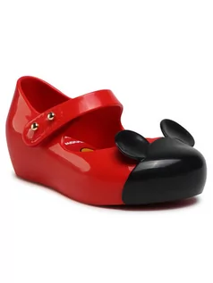 Buty dla dziewczynek - Melissa Półbuty Mini Ultragirl + Mickey 33344 Czerwony - grafika 1