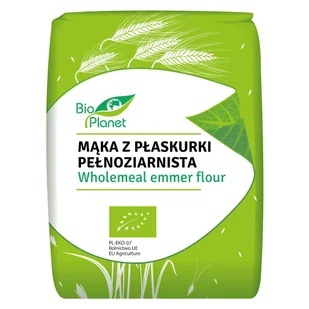 MĄKA Z PŁASKURKI PEŁNOZIARNISTA BIO 1 kg - BIO PLANET - Mąka - miniaturka - grafika 1