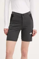 Spodnie sportowe damskie - The North Face szorty outdoorowe Felik Slim kolor szary wzorzyste medium waist NF0A8BT4MN81 - miniaturka - grafika 1