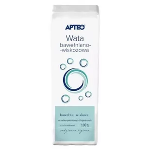 Apteo Apteo Care Wata opatrunkowa bawełniano-wiskozowa 100 g 9084919 - Apteczki i materiały opatrunkowe - miniaturka - grafika 1