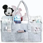 Torby i organizery dla mam - Organizer na pieluchy SIPO OF001 Szary - miniaturka - grafika 1