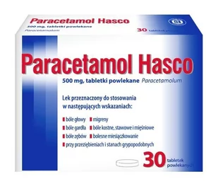 Hasco-Lek Paracetamol 500mg 30 szt. - Przeziębienie i grypa - miniaturka - grafika 1