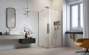 Radaway Furo Brushed Nickel  KDD kabina 120x100cm szczotkowany nikiel 10105120-91-01L/10105100-91-01R - Kabiny prysznicowe - miniaturka - grafika 3