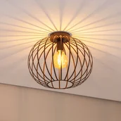 Lampy sufitowe - Lampa sufitowa Cruce Argon, możliwość ściemniania, brązowy / rdzawy, salon / jadalnia, metal - miniaturka - grafika 1
