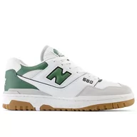Buty sportowe męskie - Buty unisex New Balance BB550ESB - białe - miniaturka - grafika 1