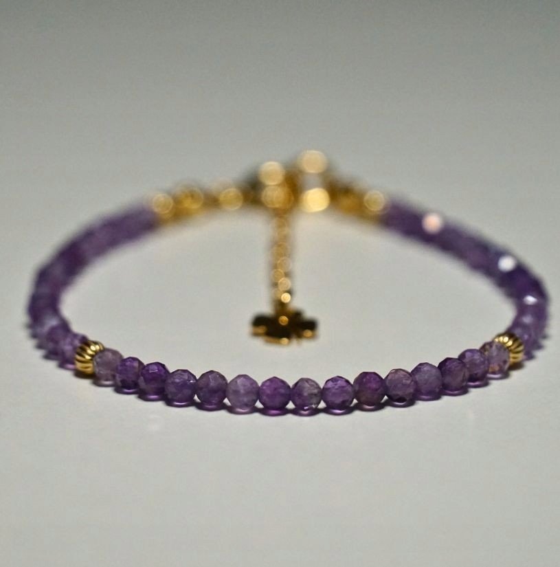 Bransoletka Szczęścia Ametyst 3mm - Crystals Break 2 Rozmiary