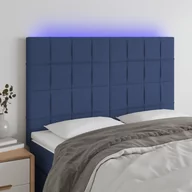 Inne meble do sypialni - Lumarko Zagłówek do łóżka z LED, niebieski, 144x5x118/128 cm, tkanina - miniaturka - grafika 1