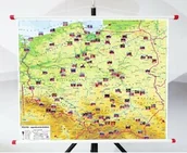 Pomoce naukowe - Plansza - Mapa Polski- najciekawsze miejsca - miniaturka - grafika 1