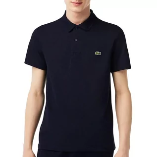 Koszulki sportowe męskie - Koszulka Lacoste Polo Regular Fit DH0783-166 - granatowa - grafika 1