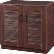 Szafki na buty - [en.casa] Szafka na buty Løten szafka do przedpokoju z 3 półkami kredens wieszak na buty do 6 par butów wieszak na ubrania do przedpokoju 63x36x62cm wenge - miniaturka - grafika 1