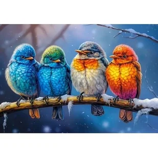 Puzzle 1500 elementów Ptaszki Razem cieplej - Puzzle - miniaturka - grafika 1
