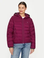 Kurtki damskie - Tommy Jeans Kurtka zimowa Tape DW0DW18308 Czerwony Regular Fit - miniaturka - grafika 1
